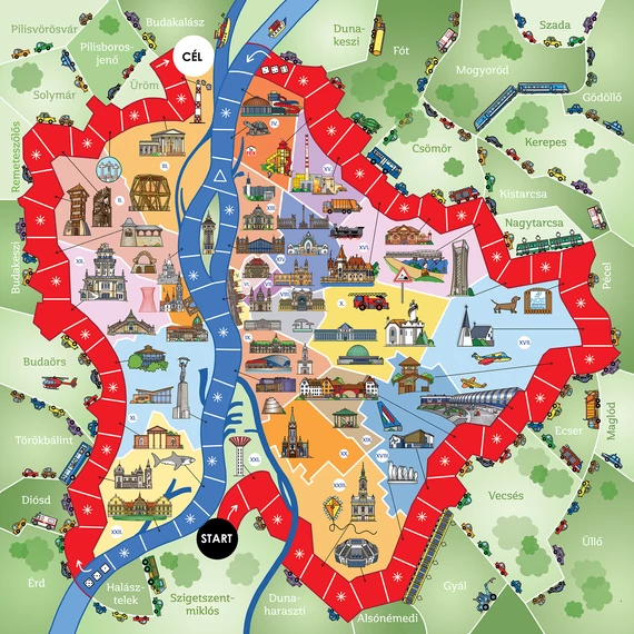 Brúnó Budapesten - Városnézés társasjáték